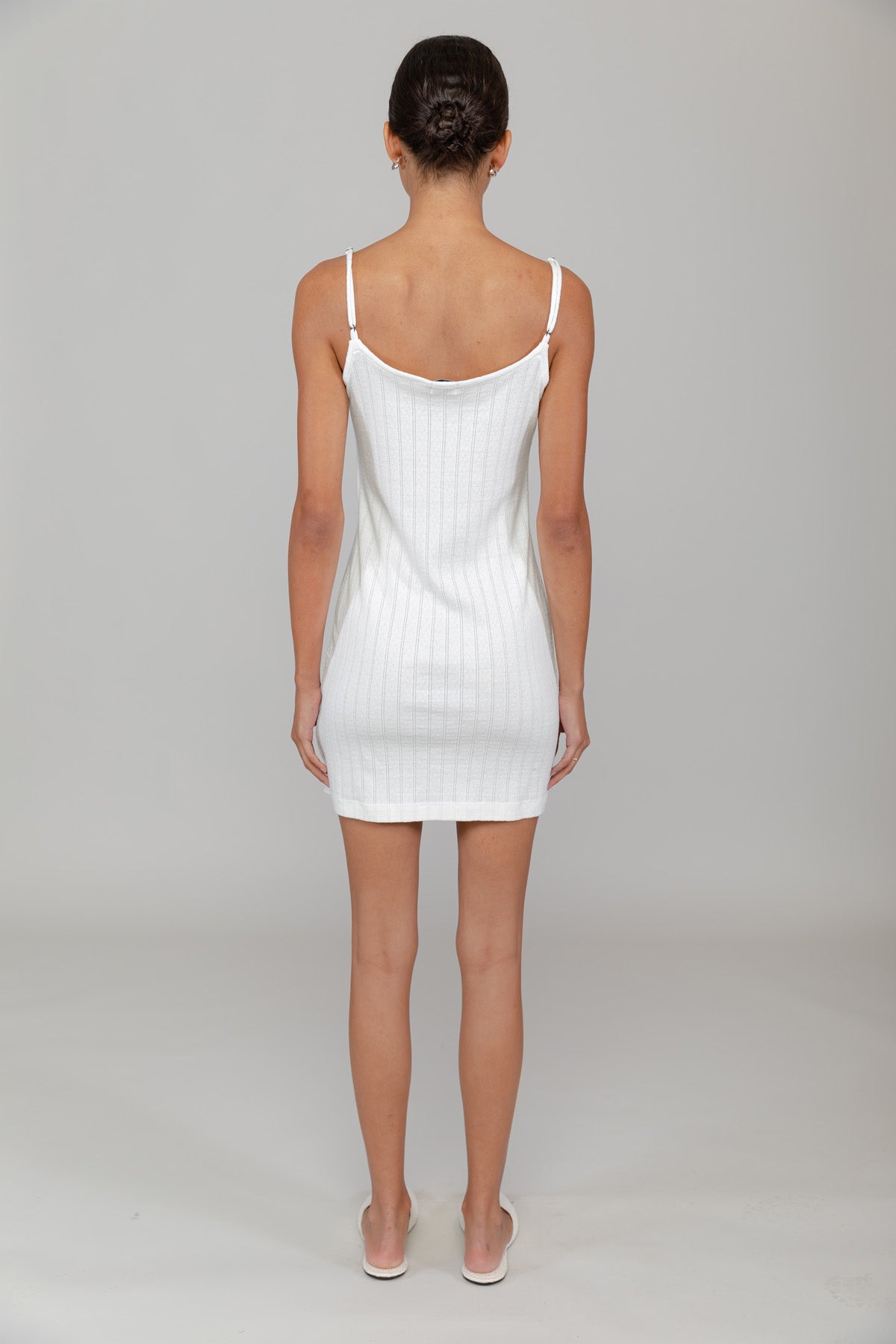 Pointelle Tie Front Dress  