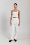 Pointelle Crop Classic Tank Top 