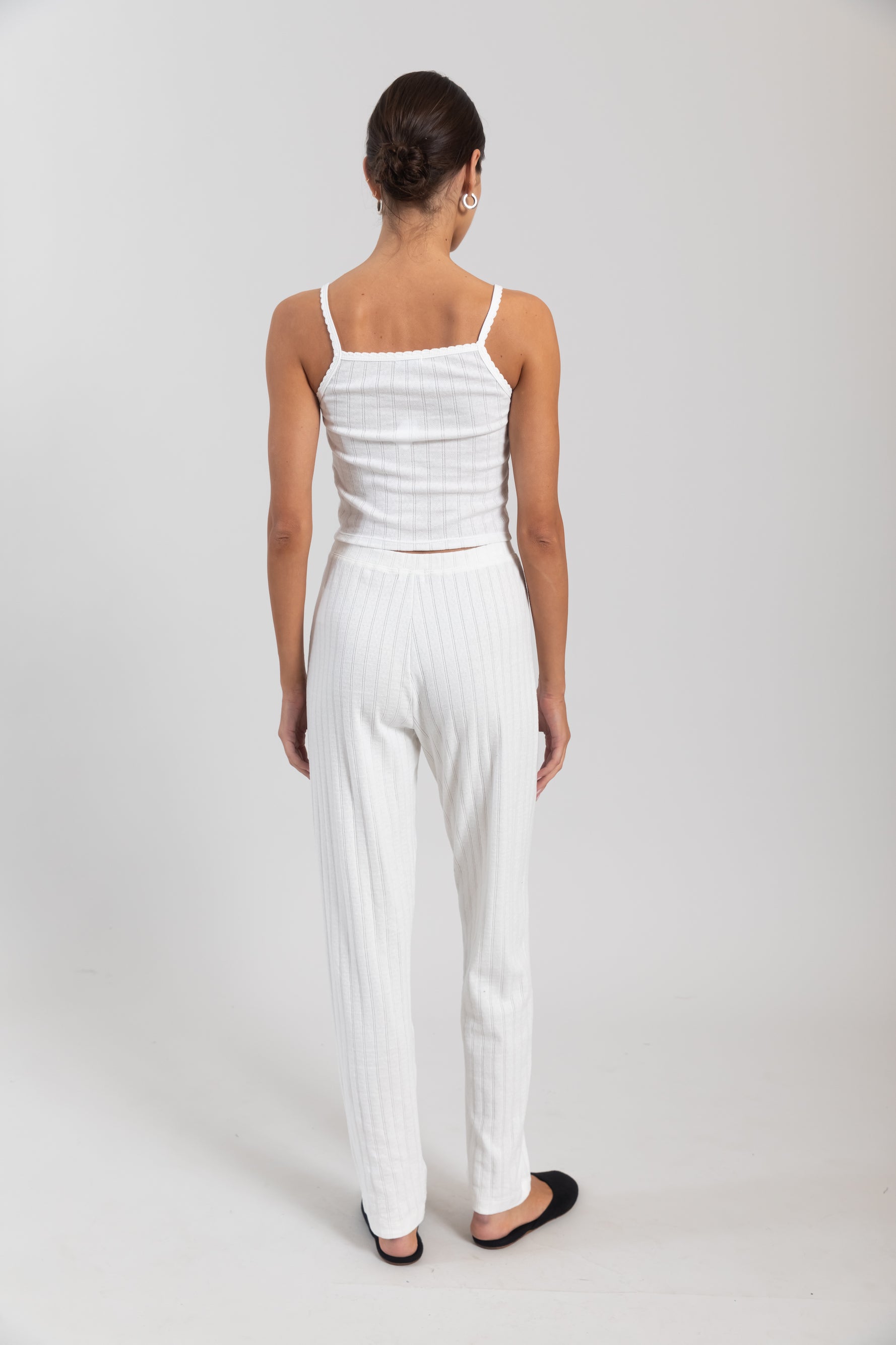 Pointelle Crop-Classic Tank Top