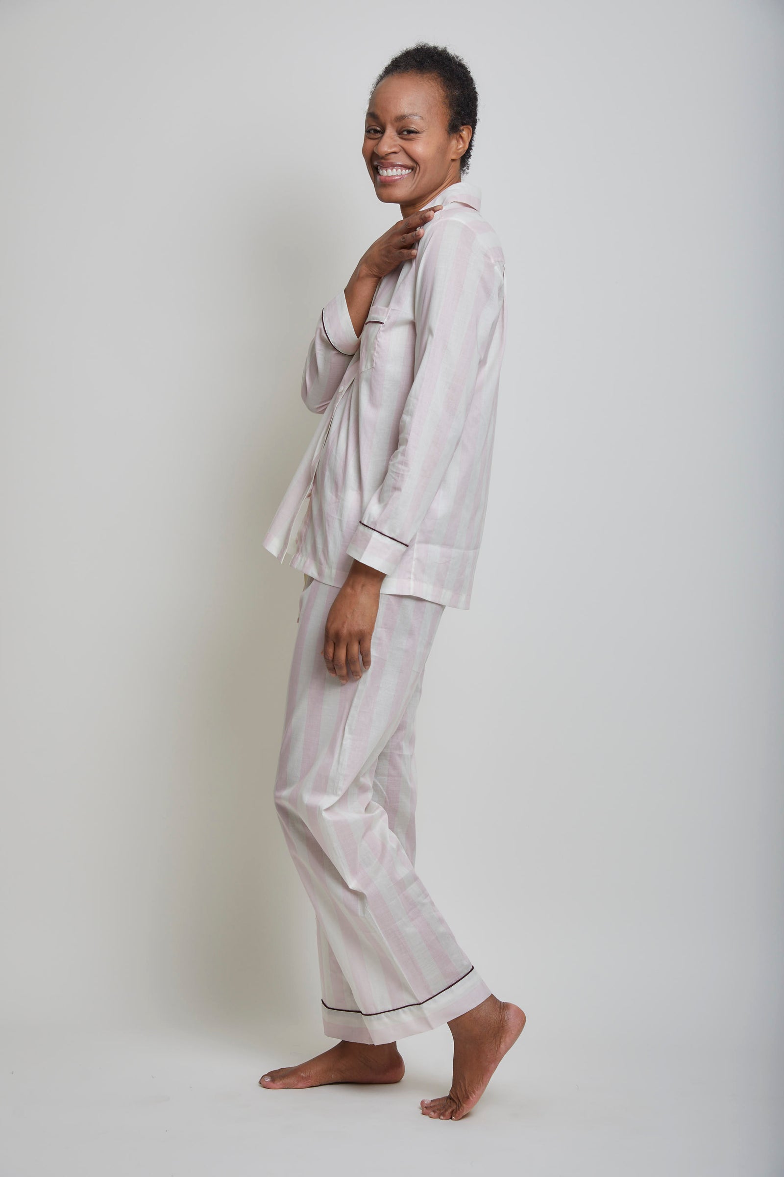 Striped Long Sleeve Pajama Set