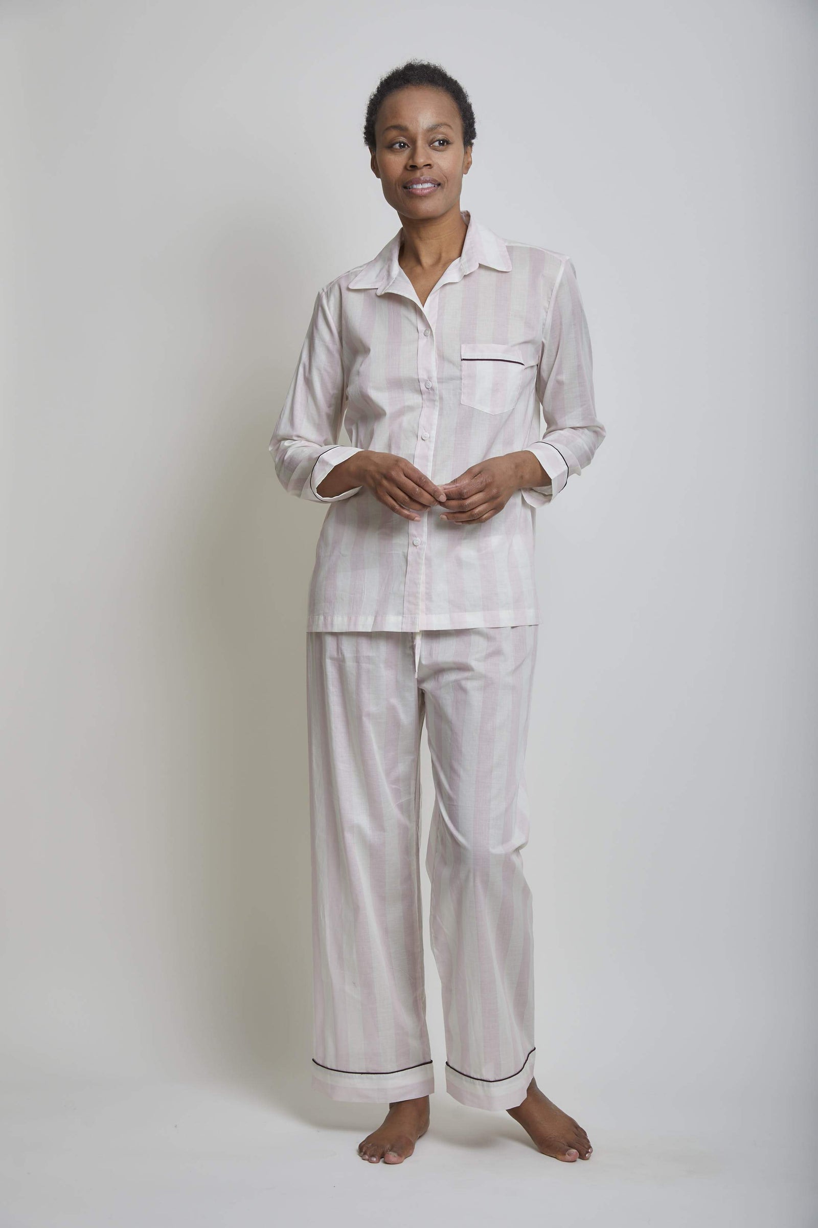 Striped Long Sleeve Pajama Set