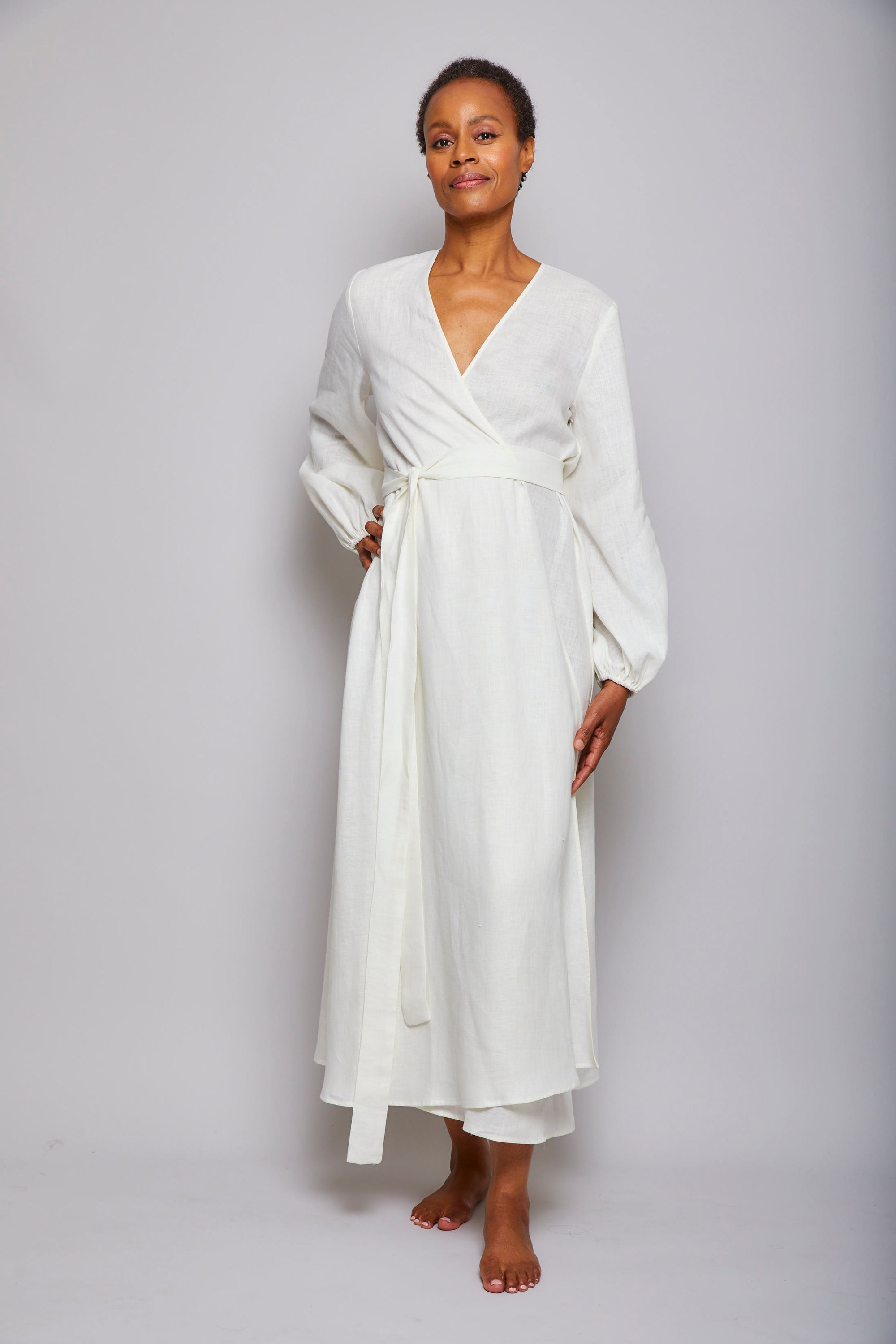 Linen Wrap Dress