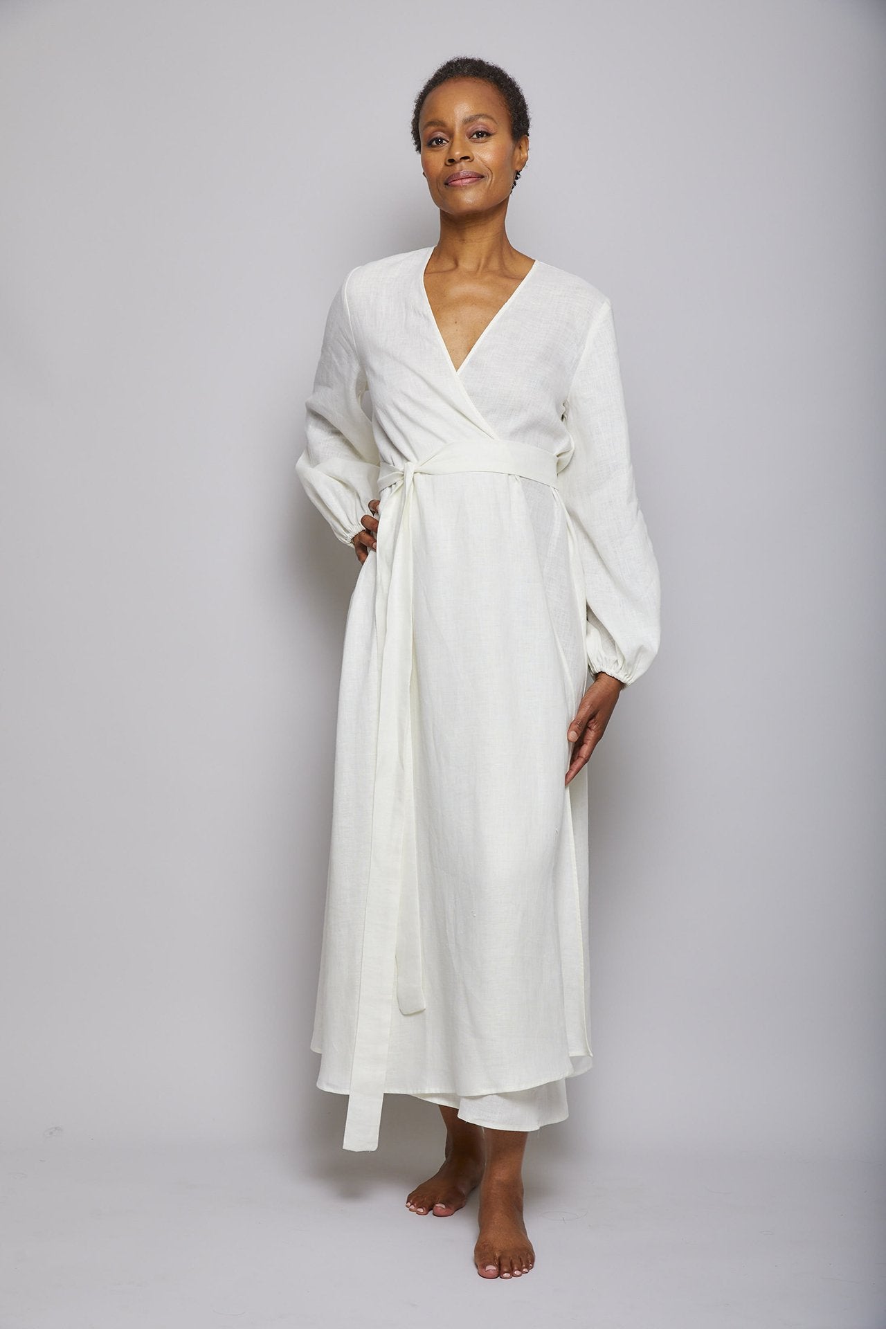 Linen Wrap Dress