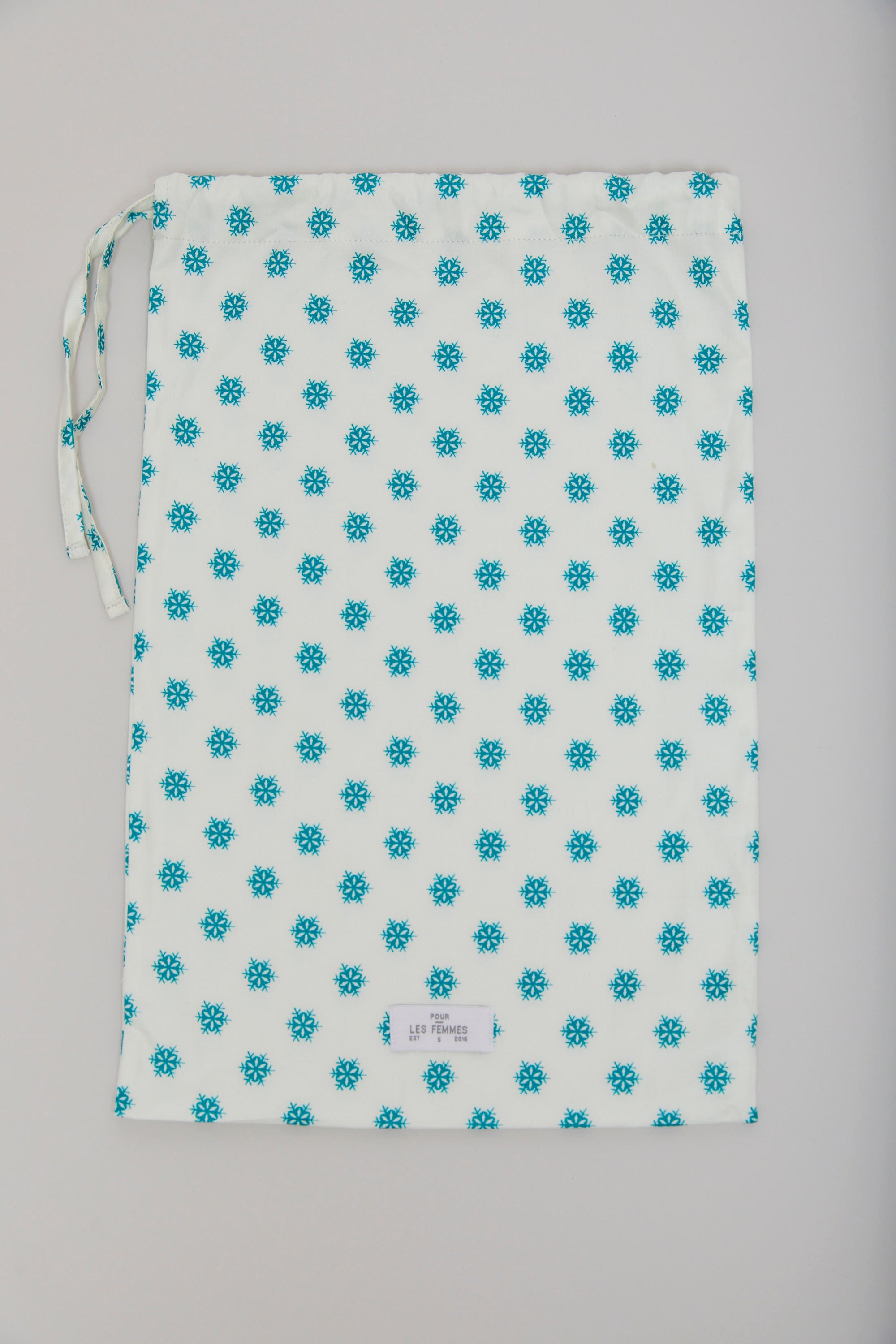 Cotton Sateen Snowflake Piped Pajama Set