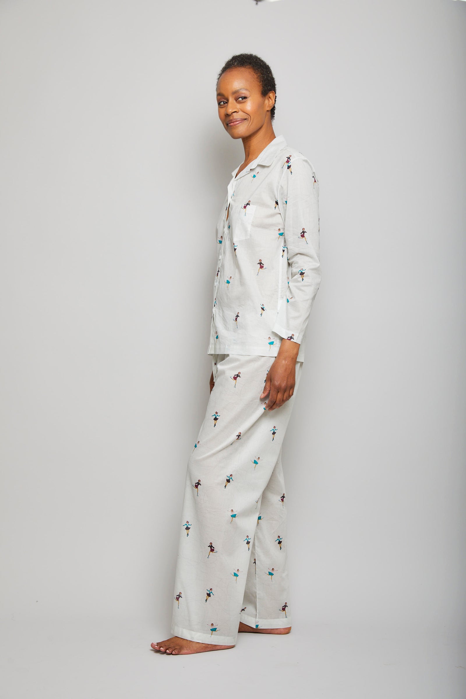 Ice Skaters Pajama Set