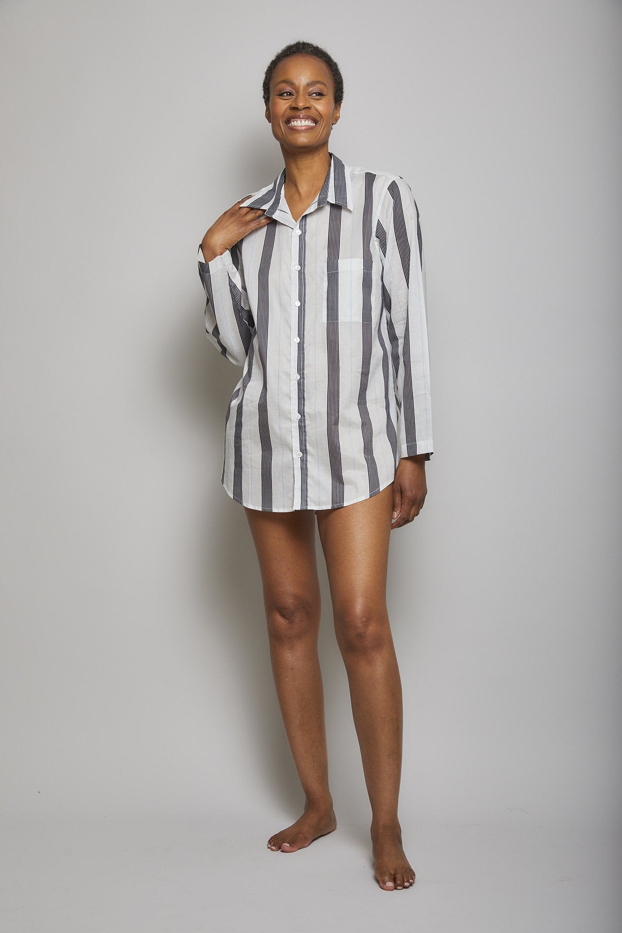 Striped Boyfriend Sleep Shirt 