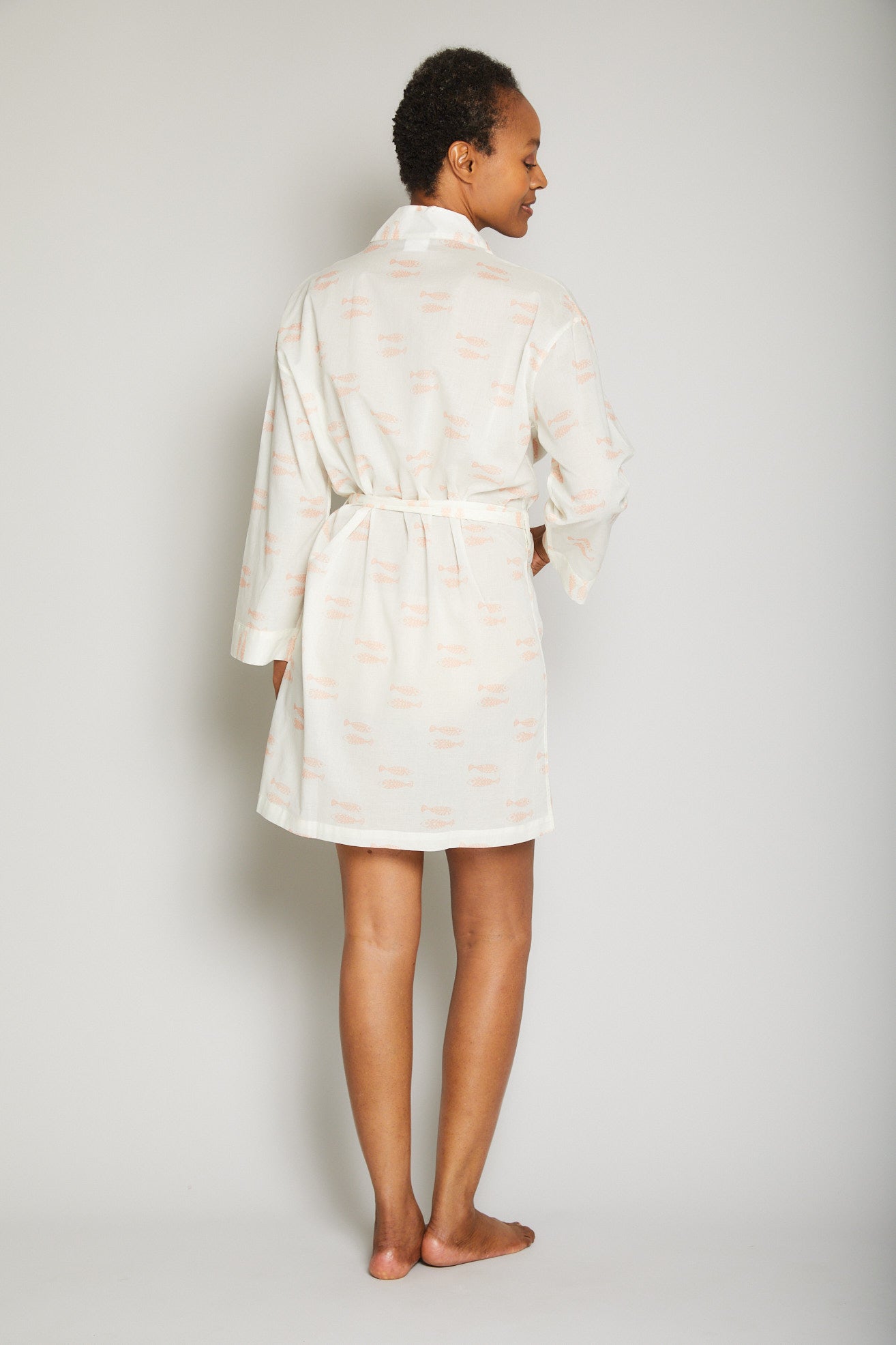 Fish Short Cotton Robe