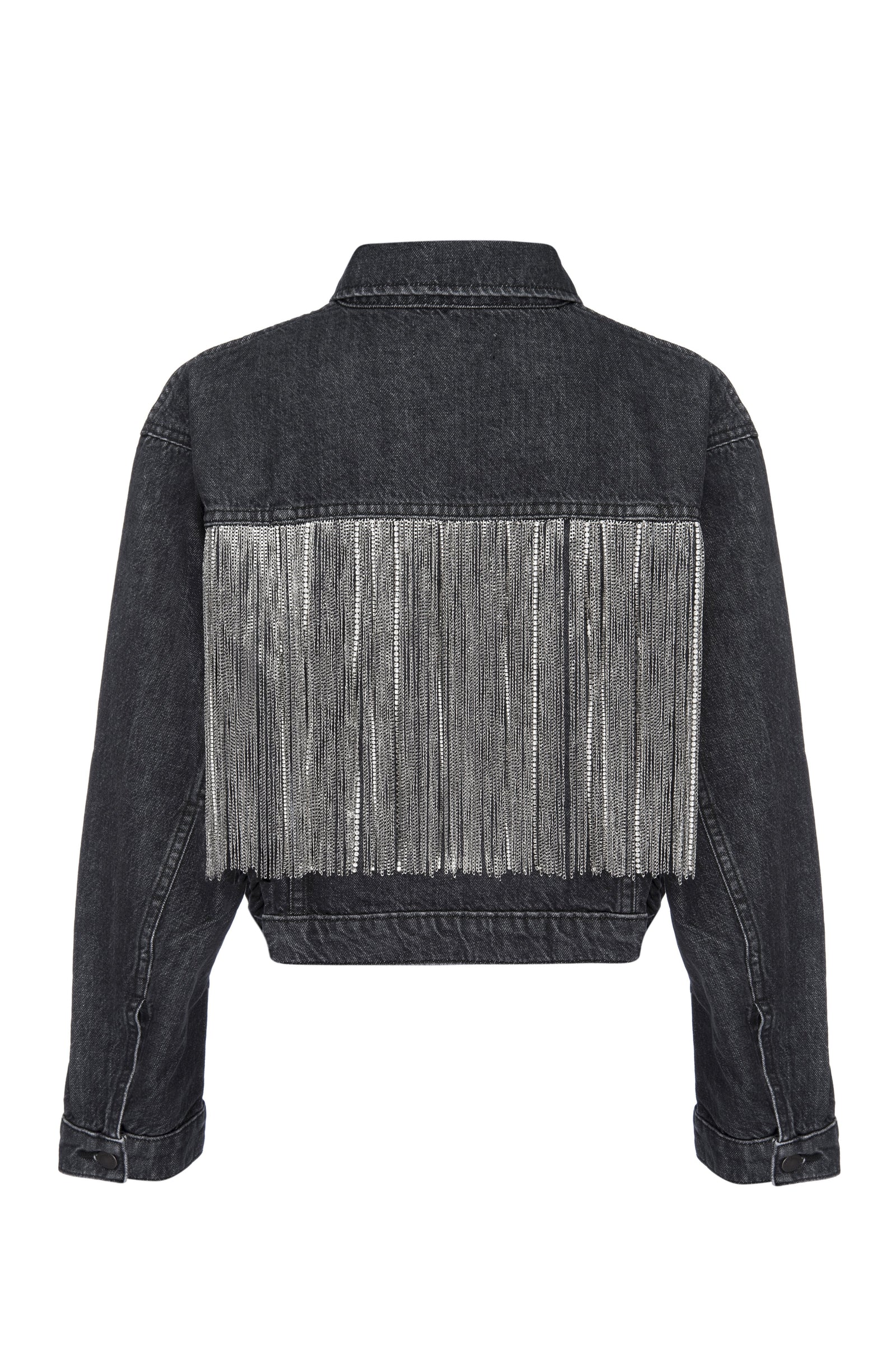 Black Swaroski Fringe Jacket