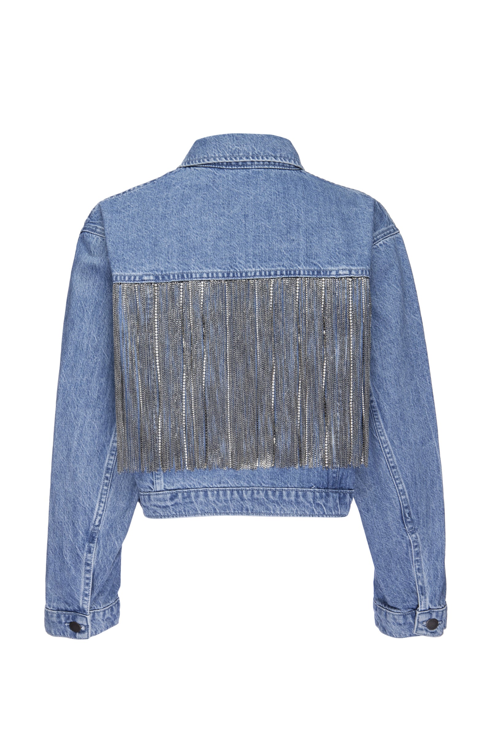 Indigo Swaroski Fringe Jacket