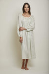 Thilda Long Nightgown With Ball Lace Trim