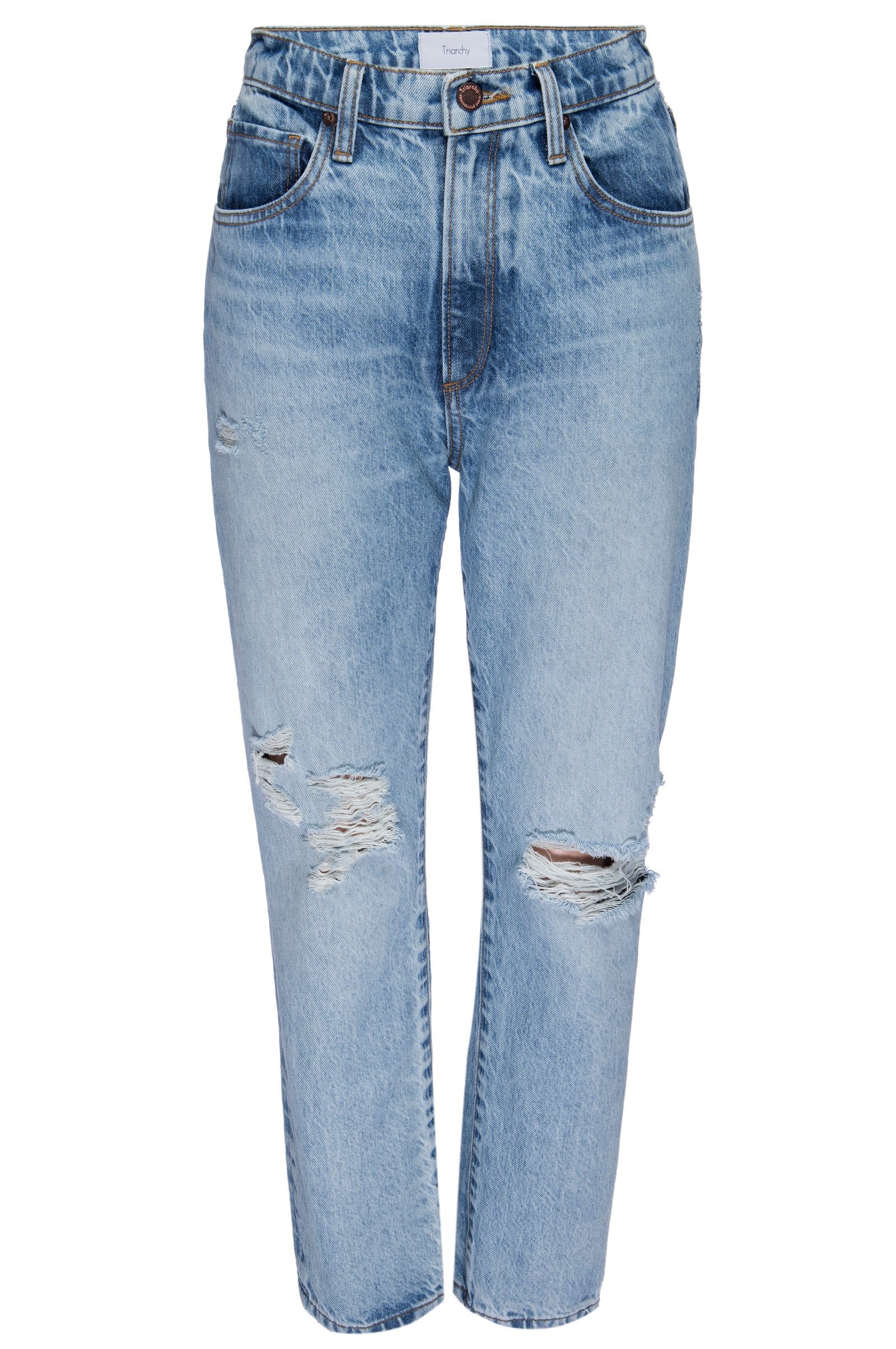 High Rise Straight Leg in Light Indigo