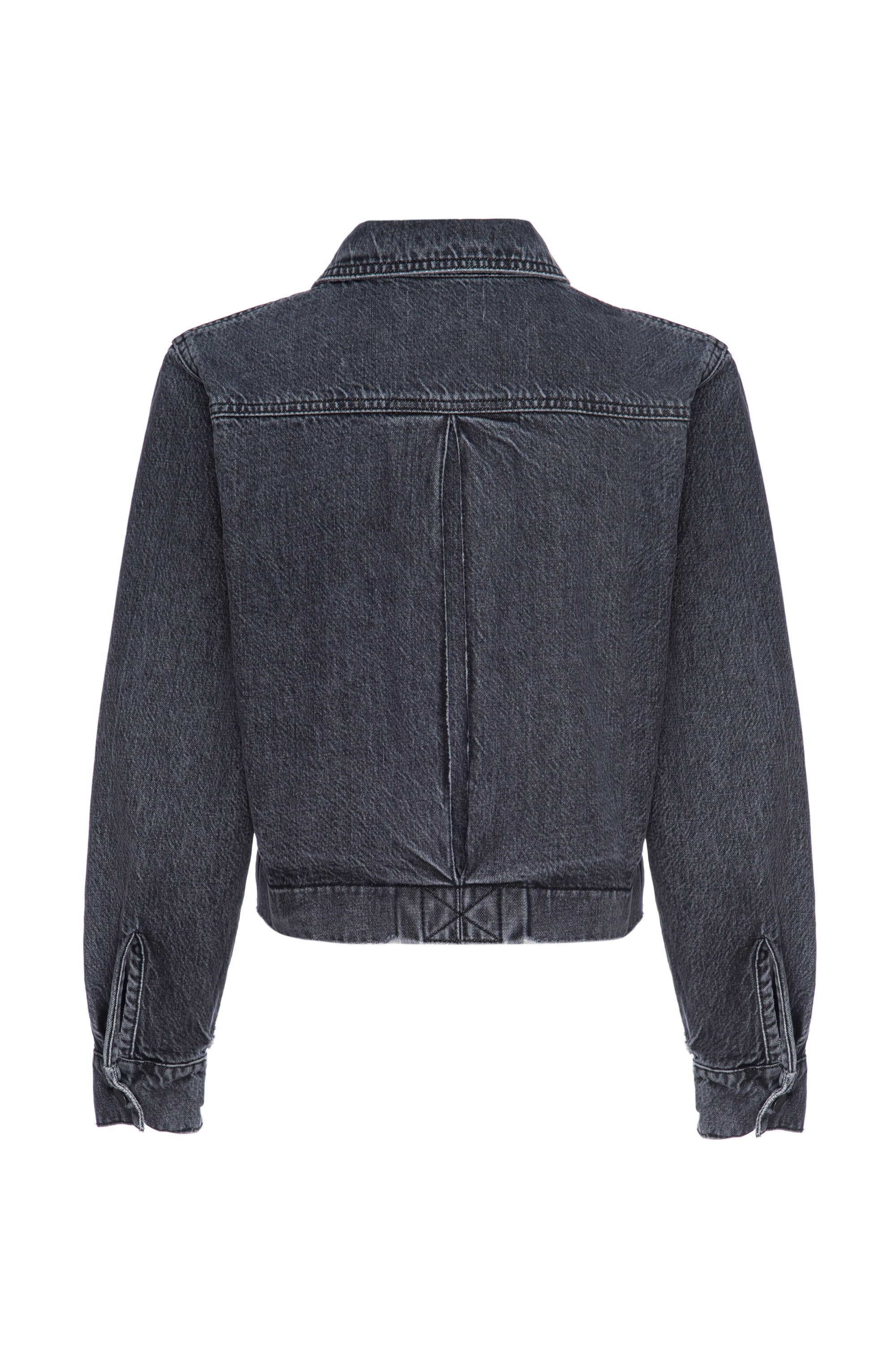 Cropped Tapered Denim Jacket