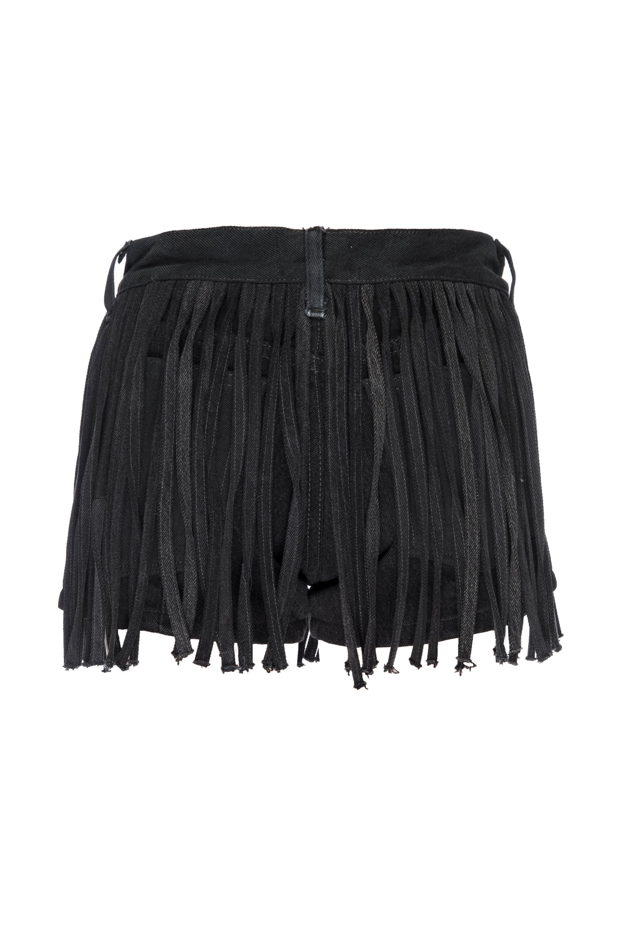 Black Fringe Shorts