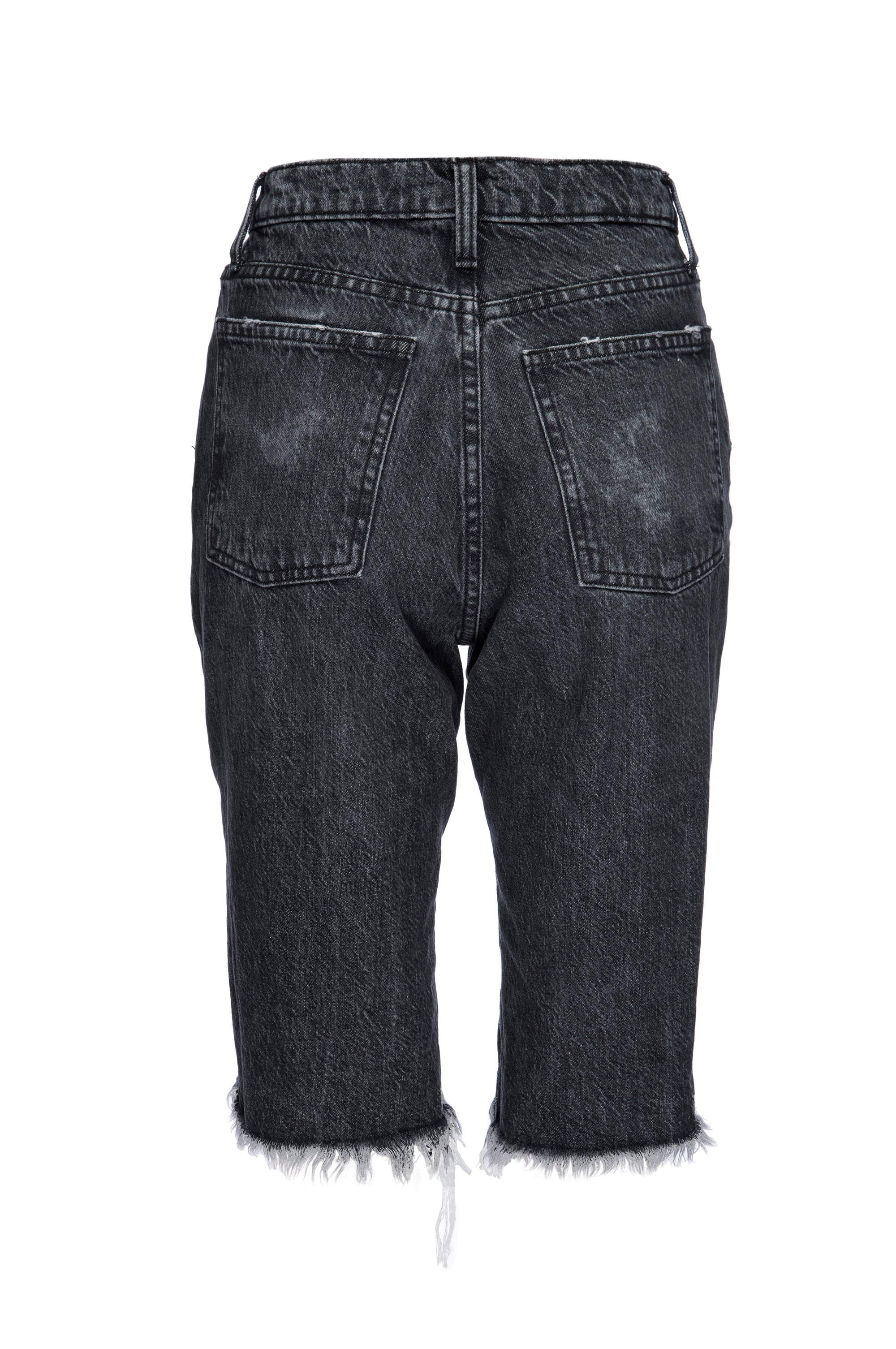 High Rise Straight Leg Cut Short