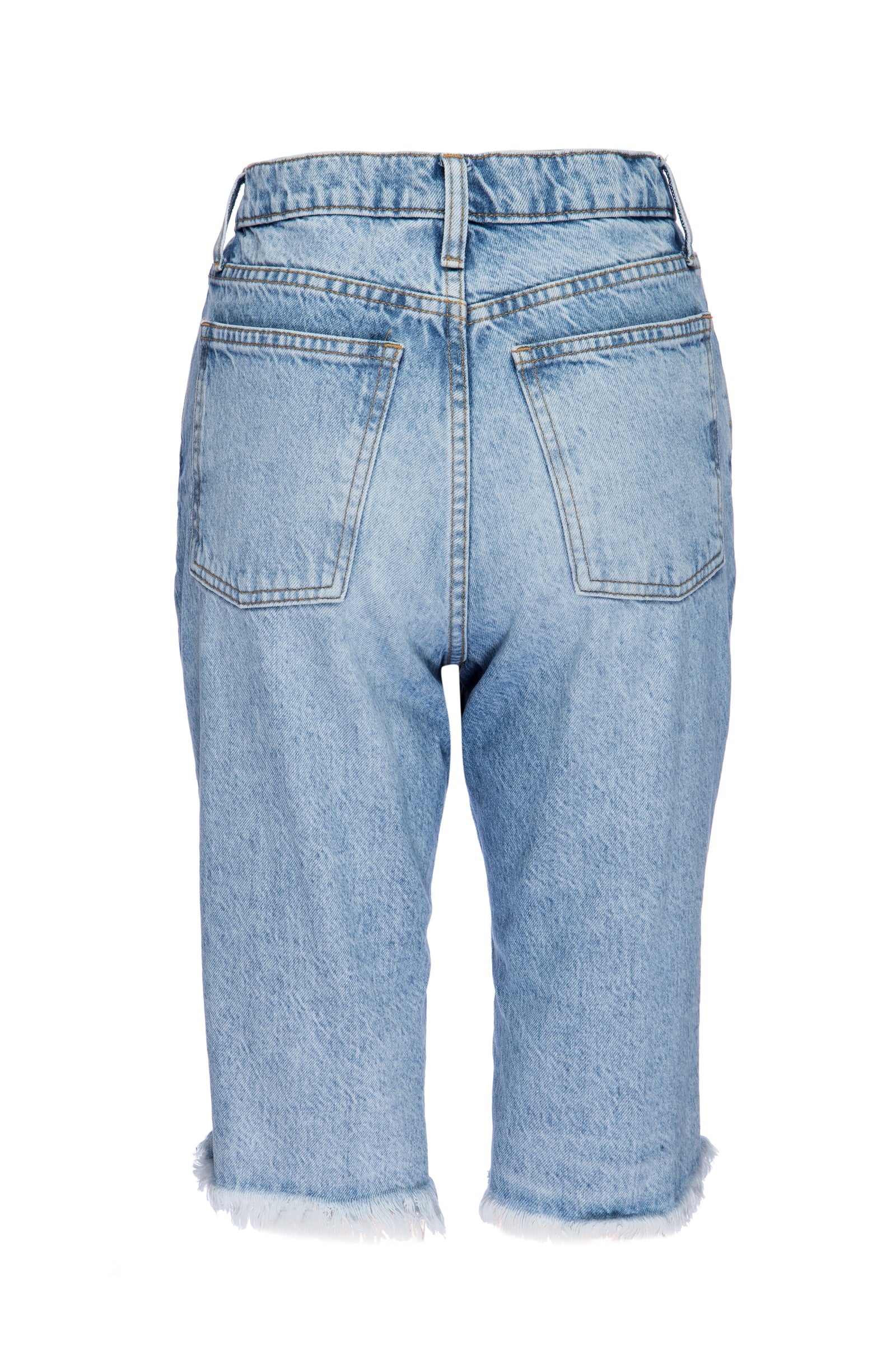 High Rise Straight Leg Cut Short