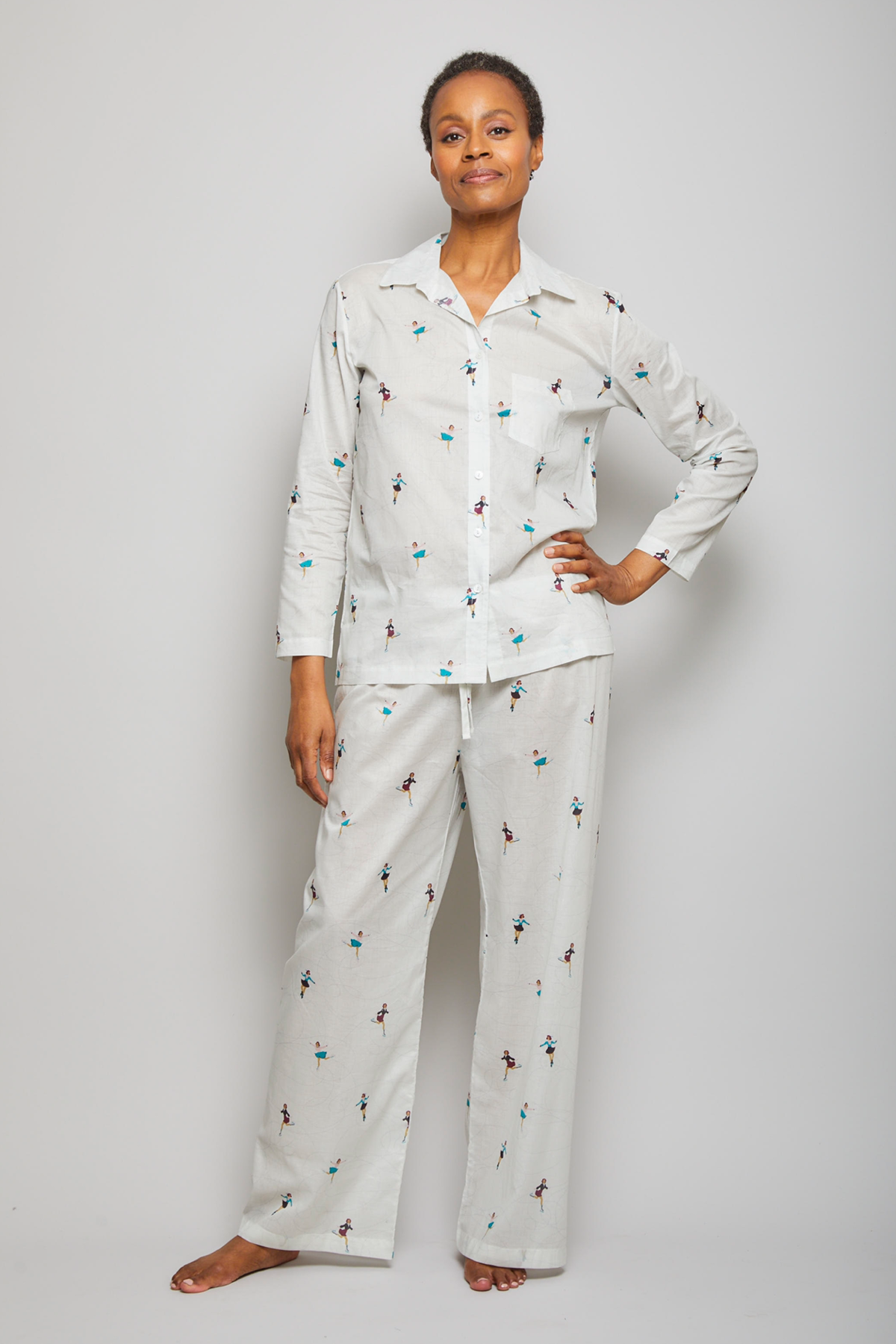 Ice Skaters Pajama Set