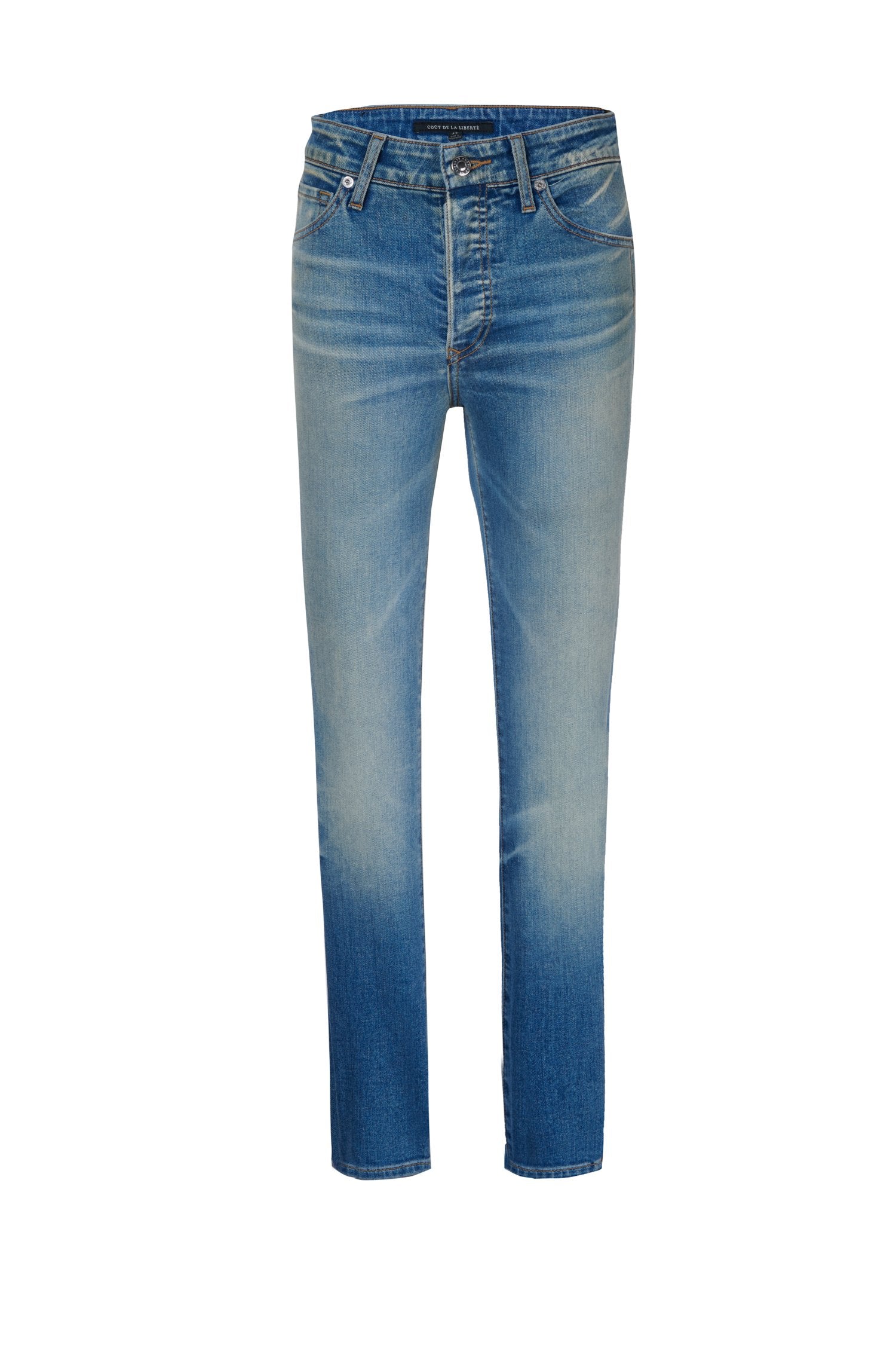 High Rise Skinny Button Fly 