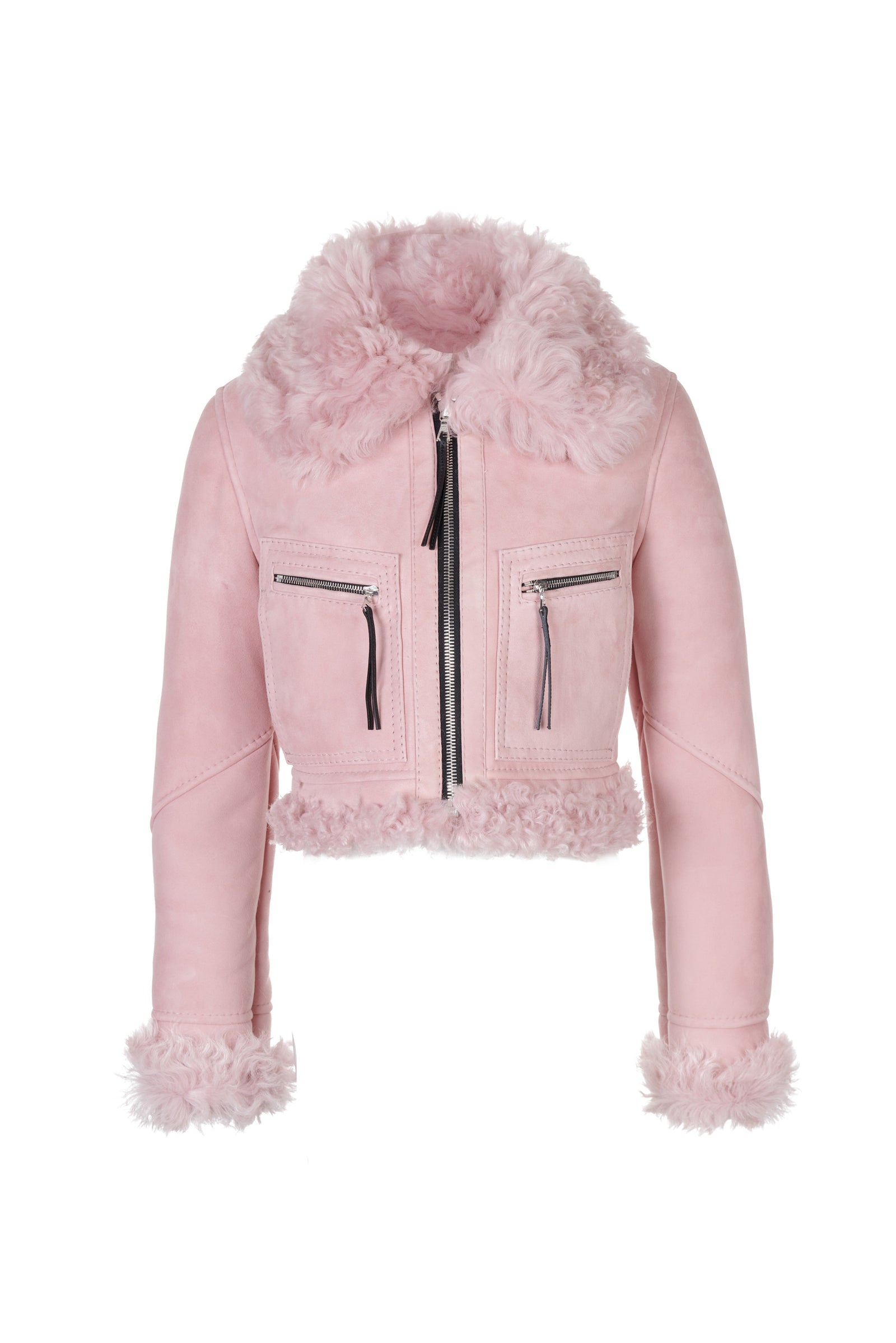 Wide Collar Crop Jacket