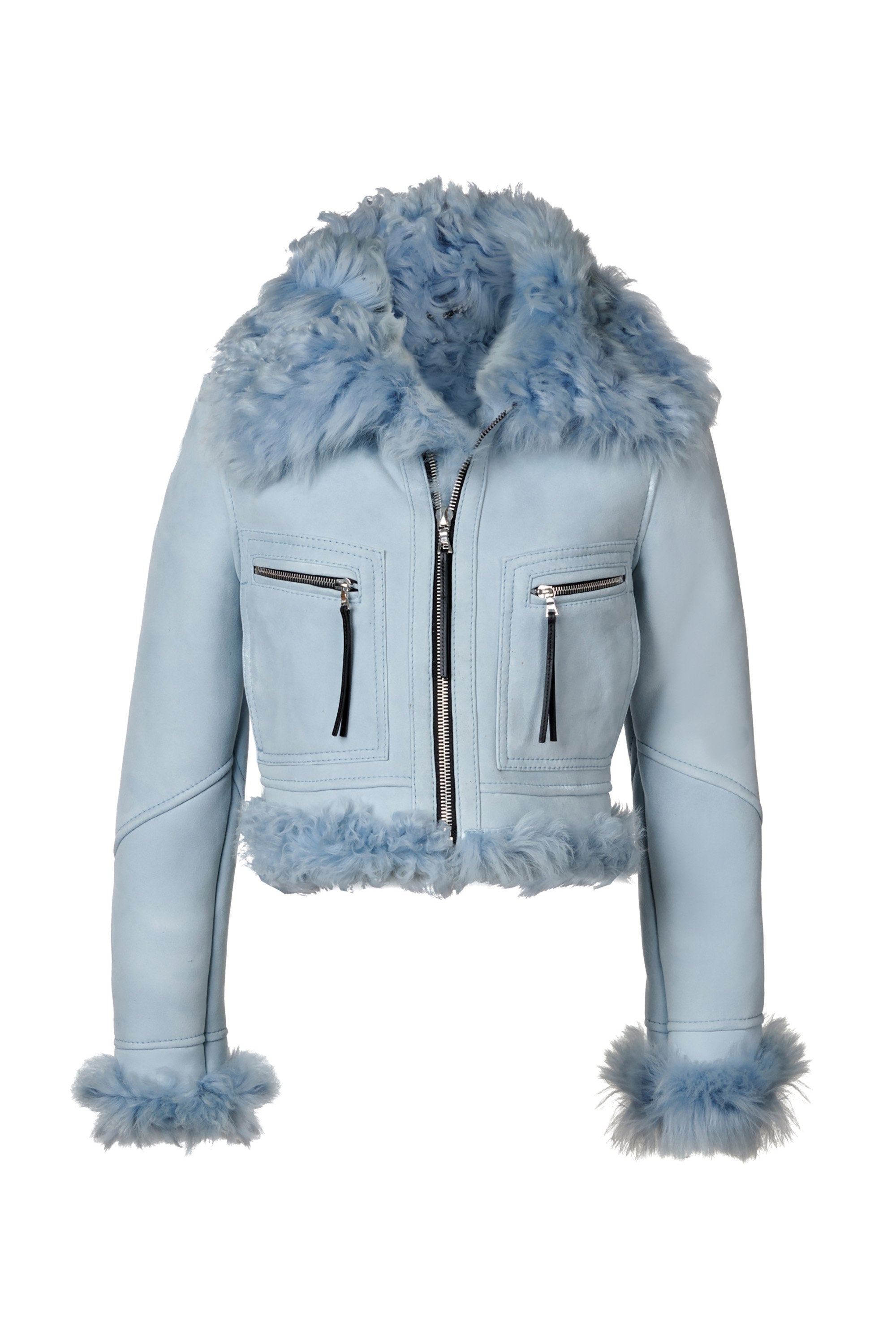 Wide Collar Crop Jacket