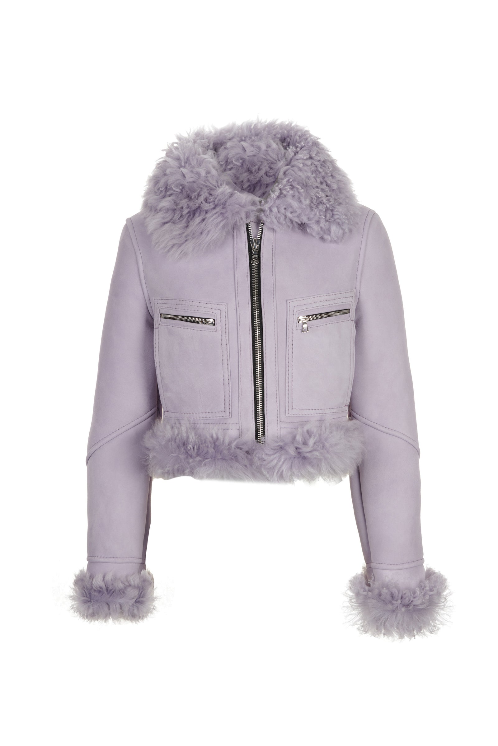 Wide Collar Crop Jacket