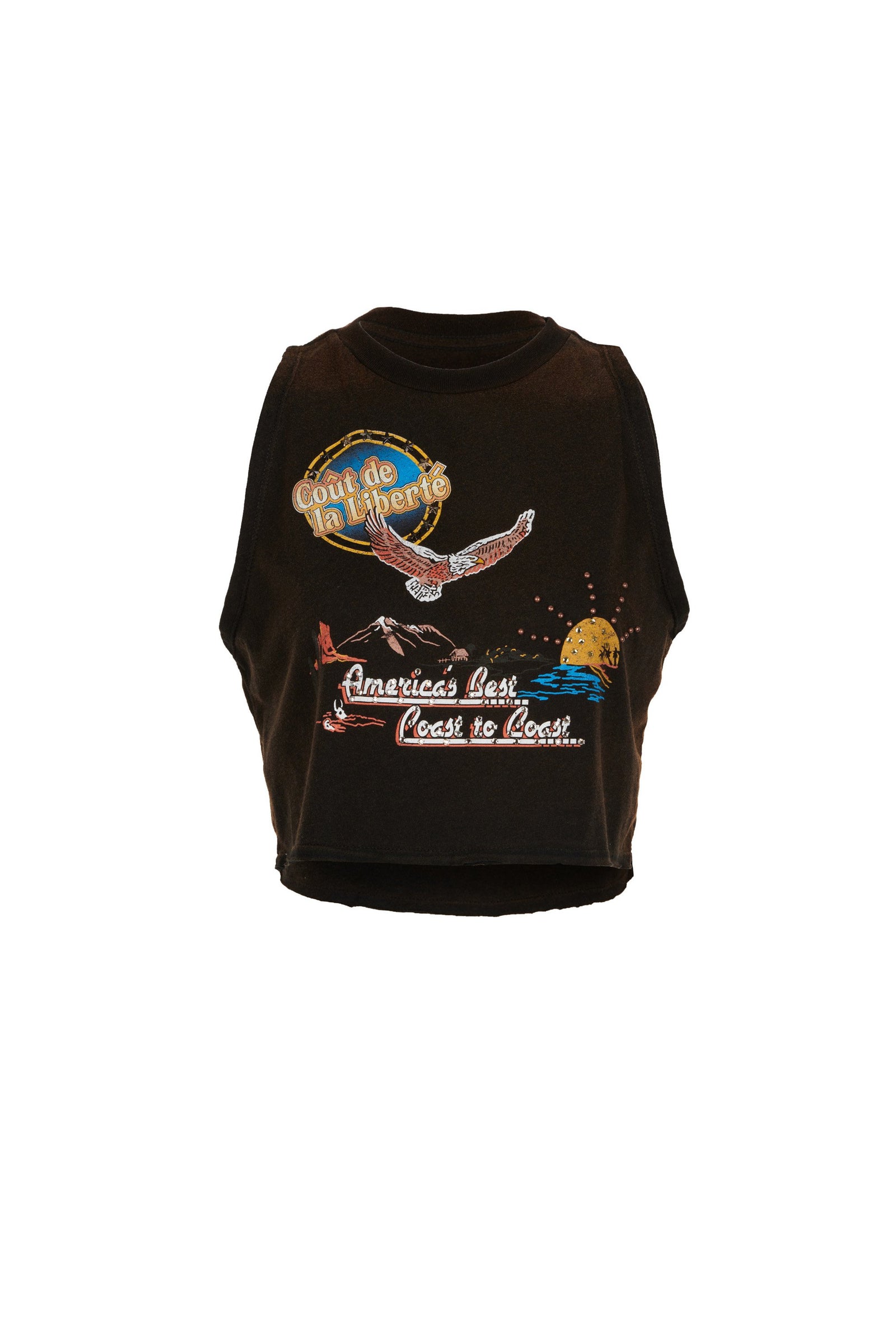 Cotton Jersey Crew Crop Tank