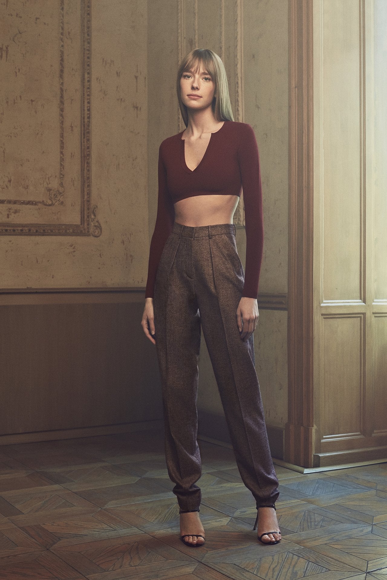 
High Waisted Wool Pants