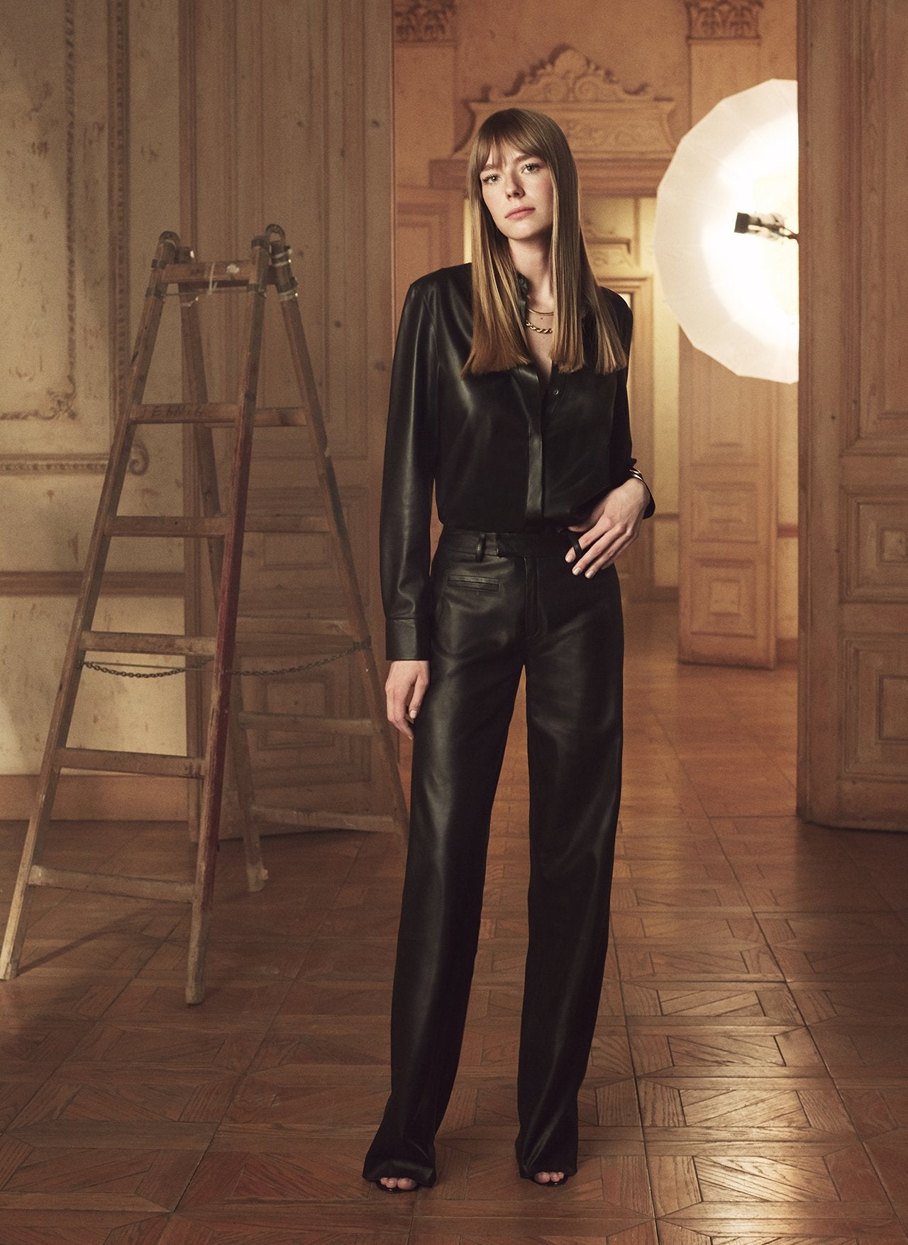 Low Waist Leather Pants