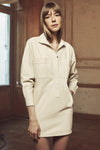 Mini Leather Cargo Dress