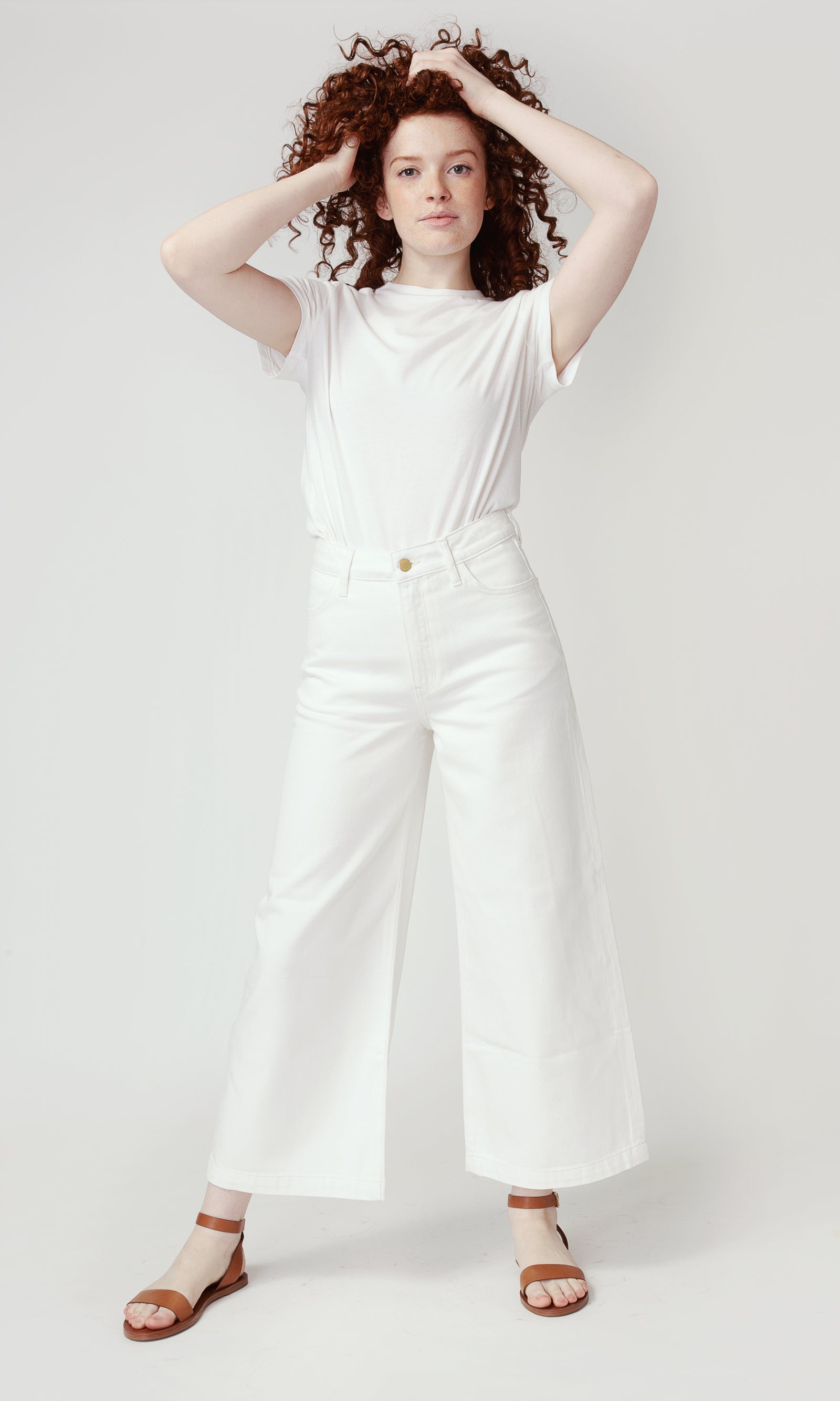 High Rise Crop Wide Leg