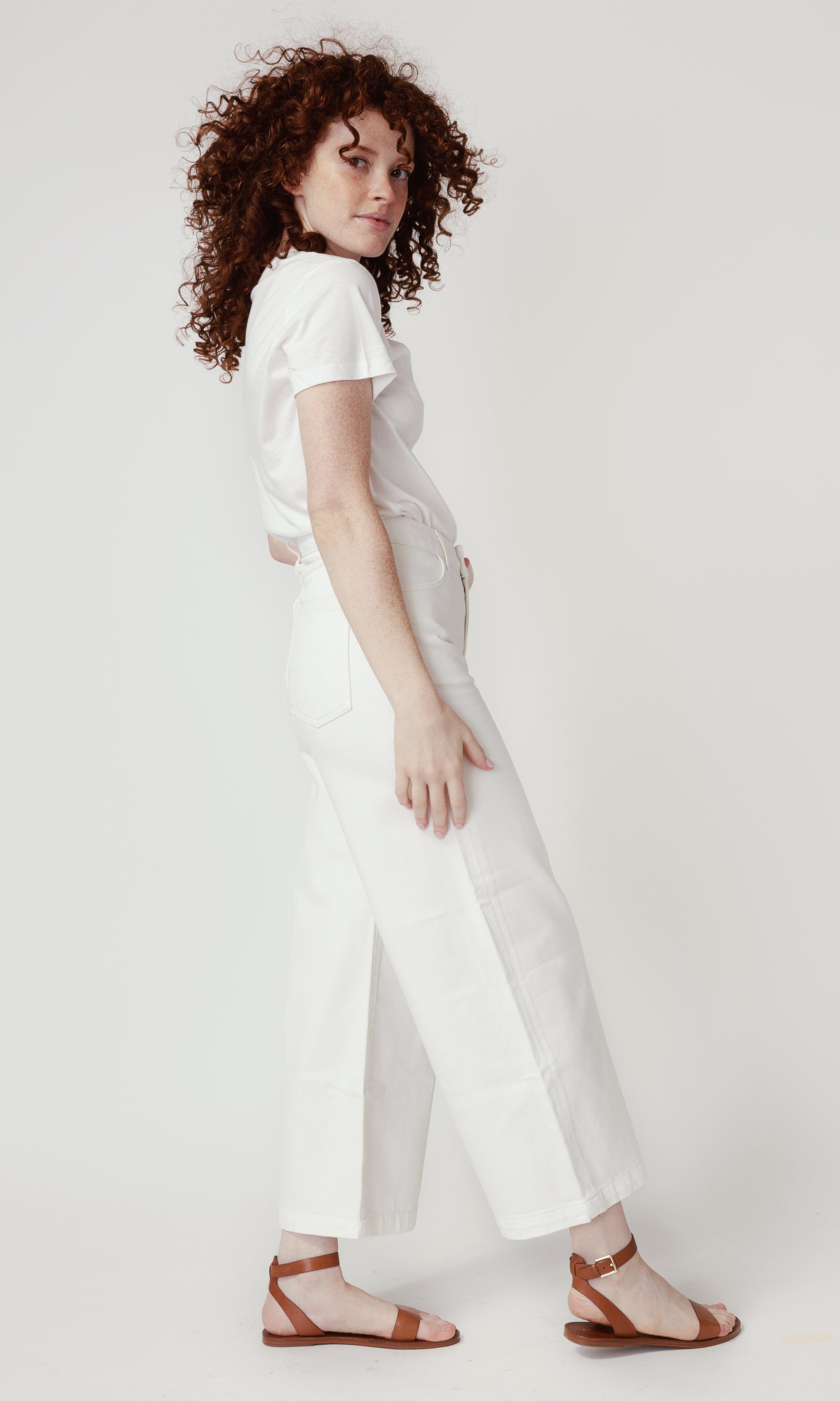 High Rise Crop Wide Leg